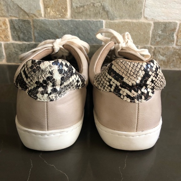 White Raven Impulse Phython Print Beige Faux Leather Sneakers. Size Women’s 9 - Picture 4 of 9